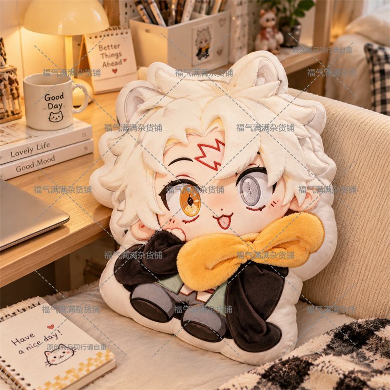 Throw Pillow - Natsuki Subaru Sevimli Peluş Yastık, Karikatür