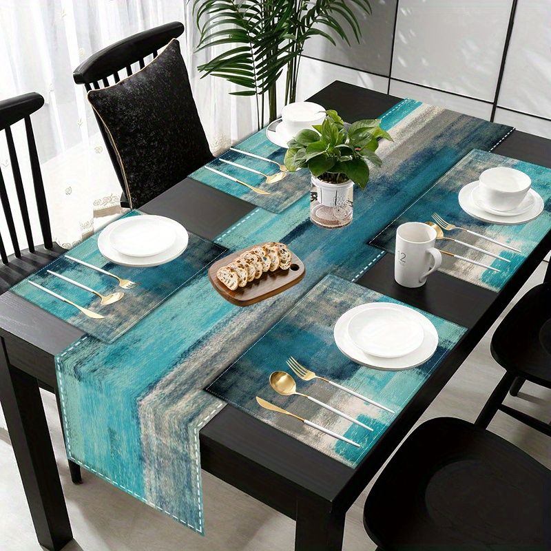 Table Runner - VIKAMA Morandi Soyut Mürekkep Masa Örtüsü