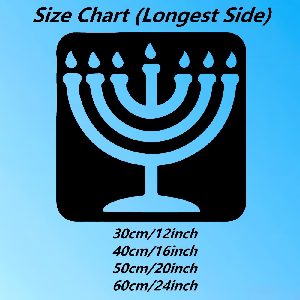 Wall Art - CIFBUY Vintage Menorah Metal Duvar Sanatı