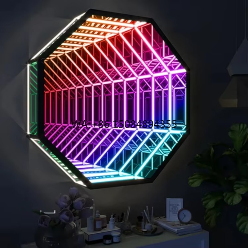 Decorative Mirror - Sekizgen 3D Sonsuz Ayna Işık Tüneli
