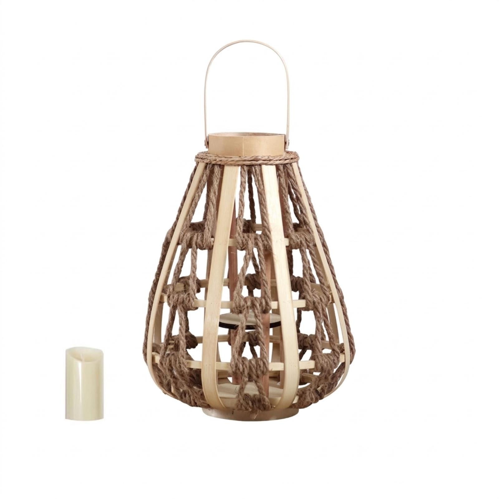Doğal Ahşap Halat Fener Mumluk - Candle Holder Decor incelemesi ve fiyatı