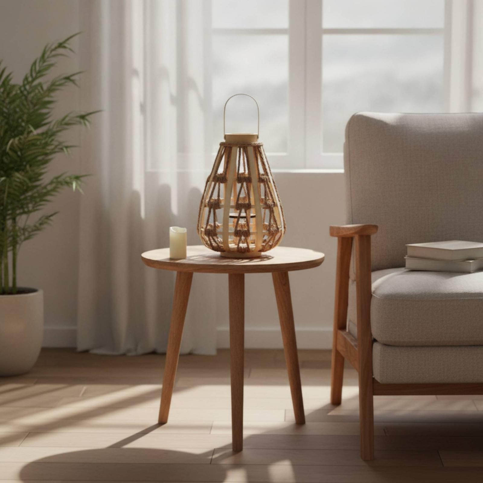 Doğal Ahşap Halat Fener Mumluk - Candle Holder Decor incelemesi ve fiyatı
