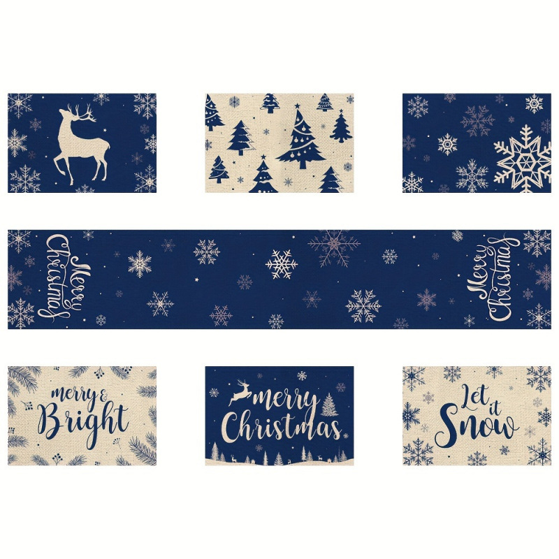 7 Parçalı Noel Servis Altlığı  - Table Runner incelemesi ve fiyatı
