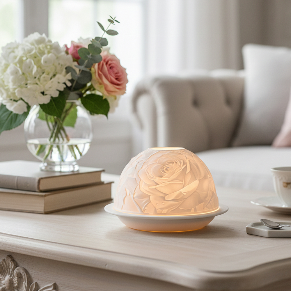 Zarif Gül Porselen Mumluk Sıca - Candle Holder Decor incelemesi ve fiyatı