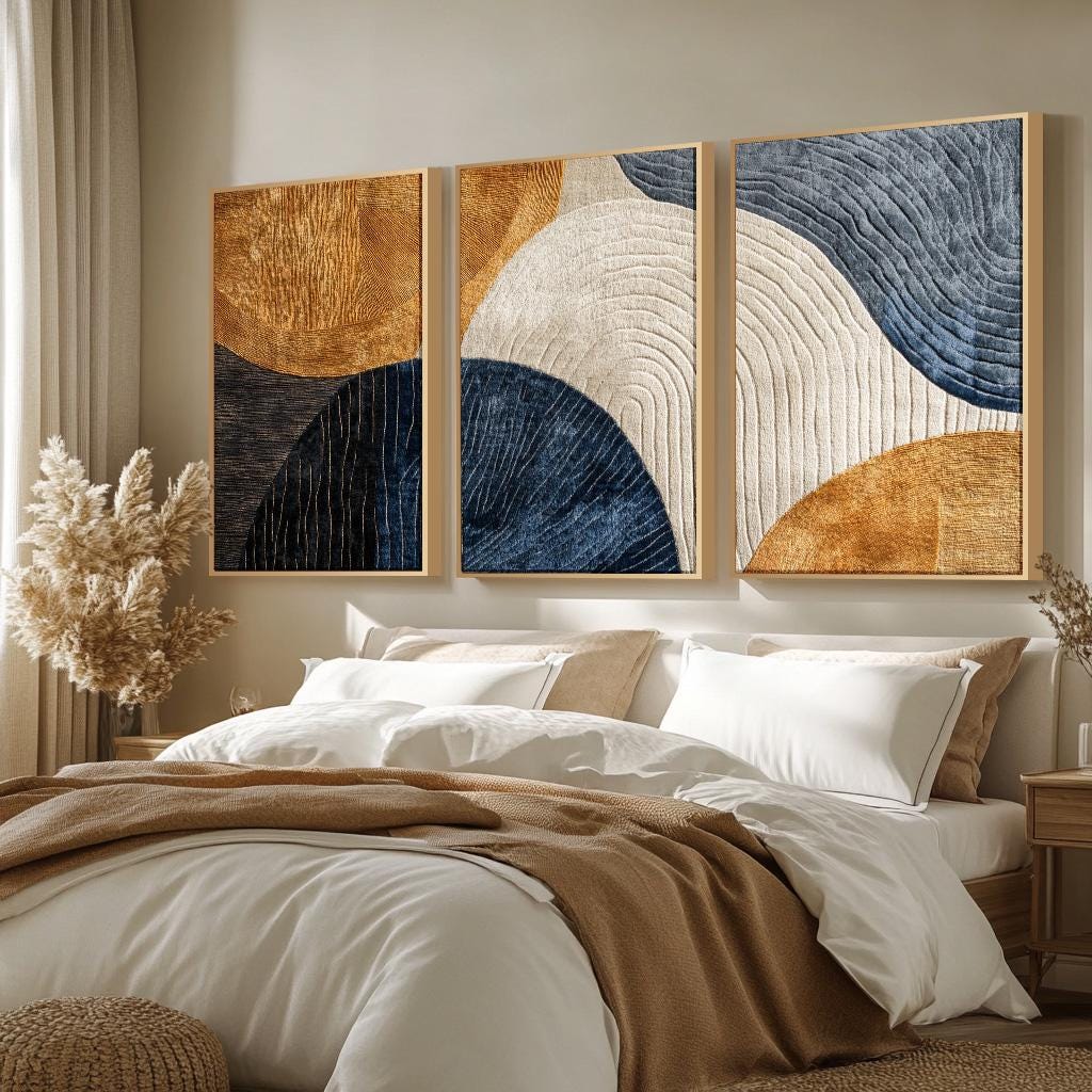 3 adet Çerçevesiz Tuval Boyama - Abstract Canvas Set incelemesi ve fiyatı