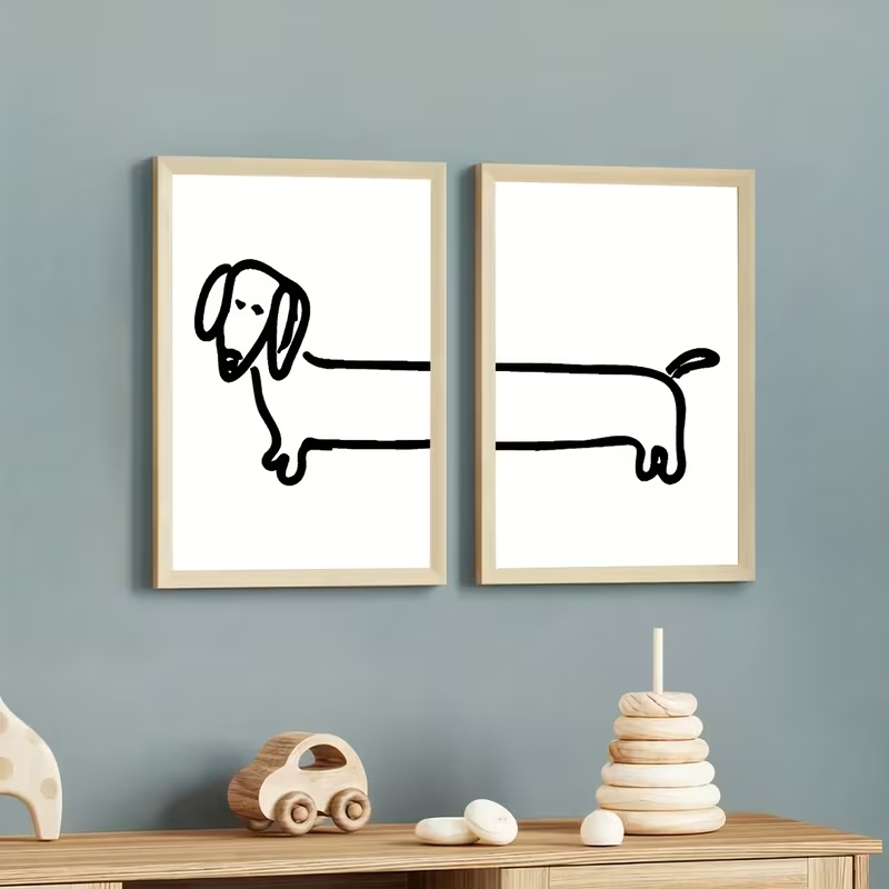 2 adet Modern Dachshund komik  - Interior Design Living Room incelemesi ve fiyatı