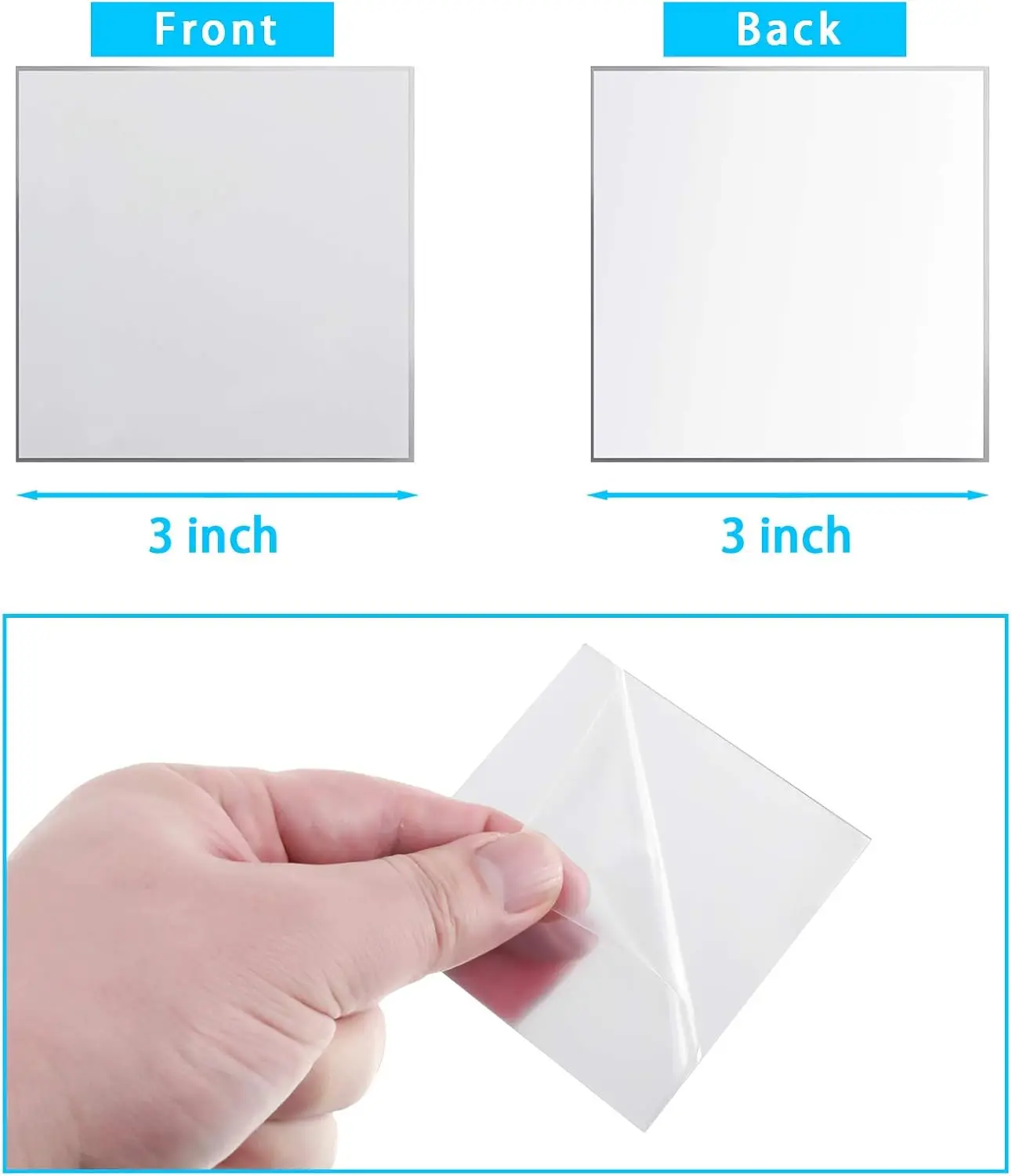 Mini Boy Kare Ayna, Yapışkanlı - Decorative Mirror incelemesi ve fiyatı