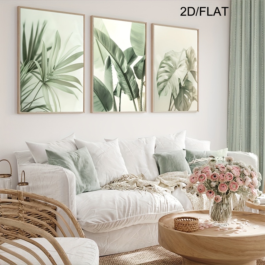 Çerçevesiz 2D Düz, 3'lü Tropik - Abstract Canvas Set incelemesi ve fiyatı