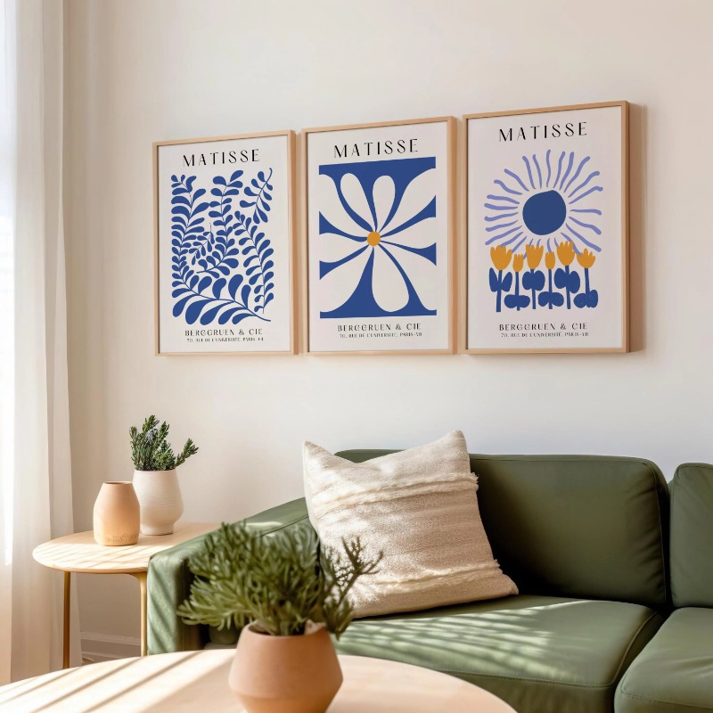 Mavi Matisse Baskıları 3'lü Ba - Abstract Canvas Set incelemesi ve fiyatı