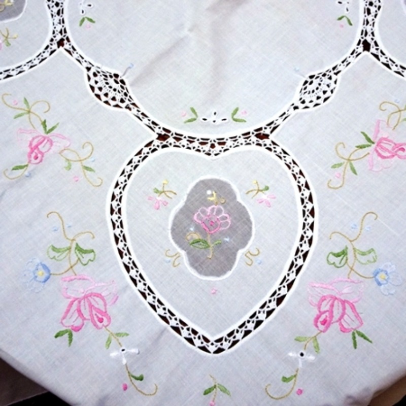 Saf pamuk küçük makine nakış ç - Table Runner incelemesi ve fiyatı