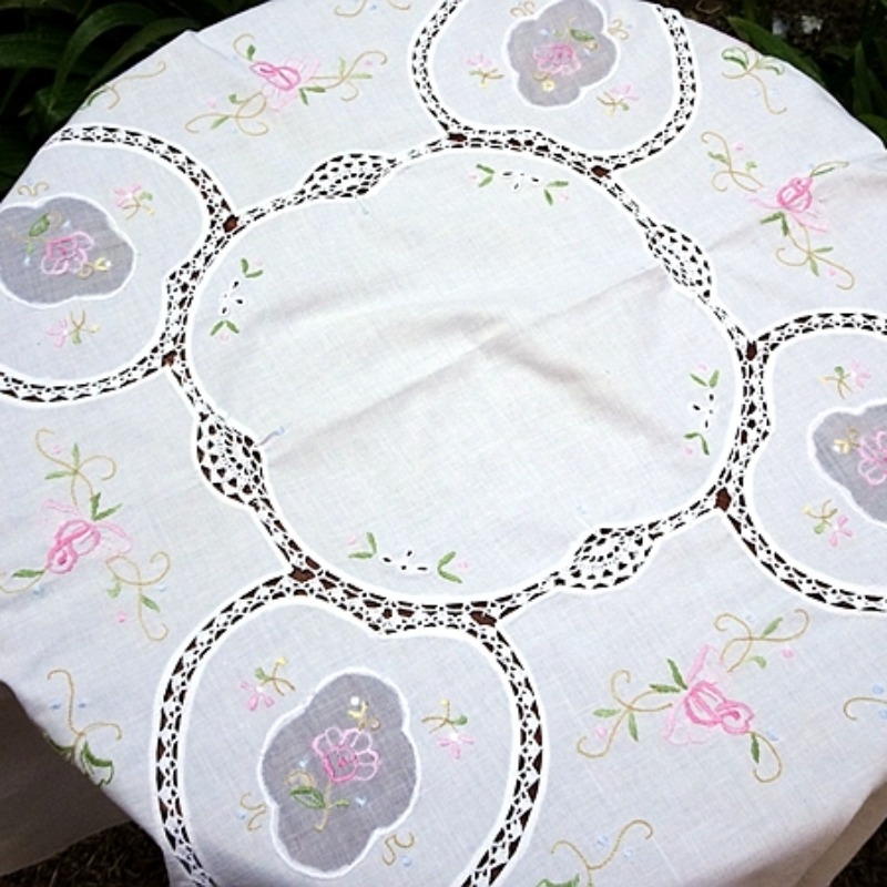 Saf pamuk küçük makine nakış ç - Table Runner incelemesi ve fiyatı